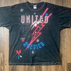 United States of America 1776 Graphic T-Shirt‎ 2XL Patriotic Vintage Style